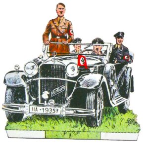 El coche de Hitler en un recortable