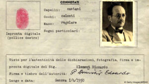 Documentación falsa usada por Eichmann en su huida a Argentina