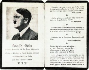 Necrológica de Hitler en España